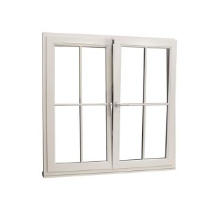 Traditional Tilt & Turn Window_French Mullion_Tilt In Position_Dual Colour Dark Stain_Internal_2012