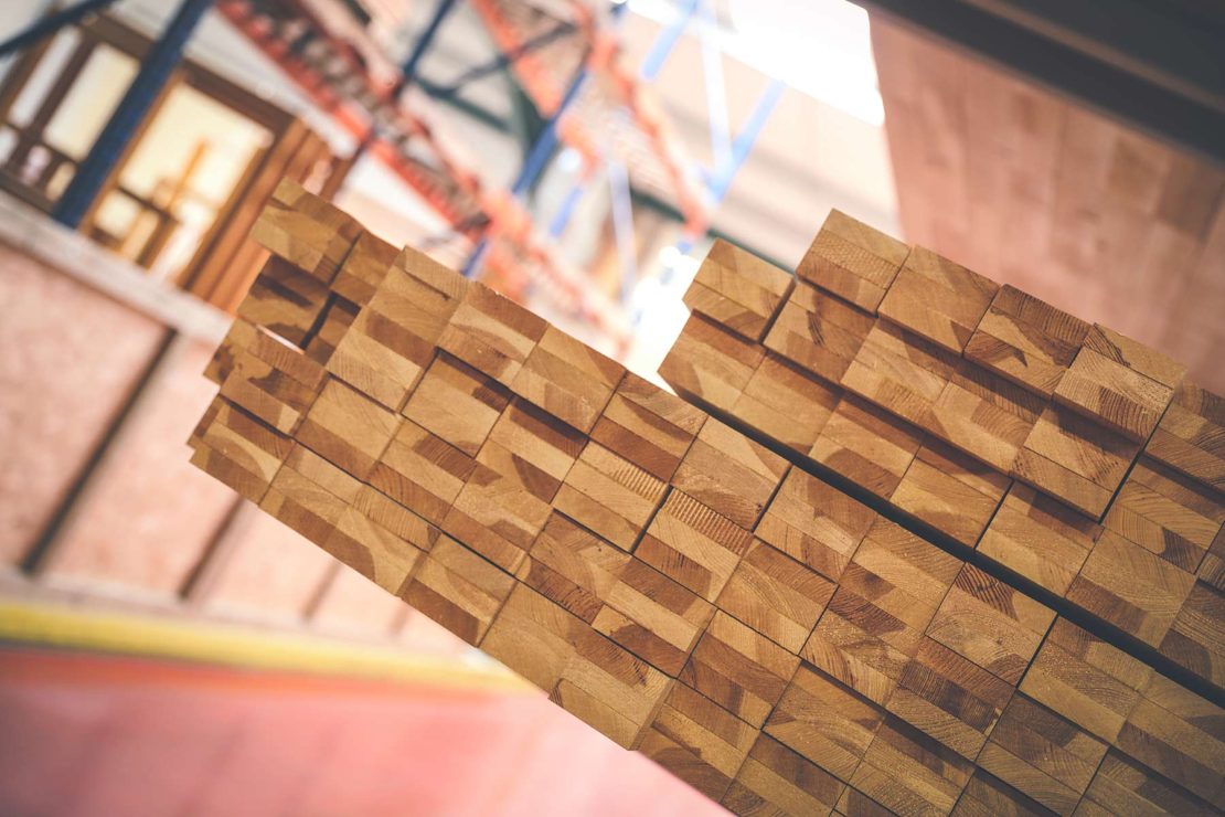 picture of engineered tmber in a workshop