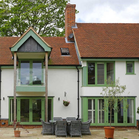 dual colour timber french doors