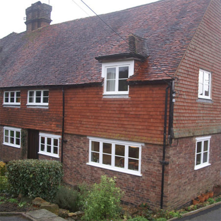 historic timber casement windows at grade ii listed cottage