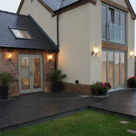 timber tilt and sliding door for ventilation quadring new build
