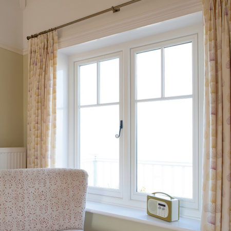 replacement timber casement windows in seaside villa