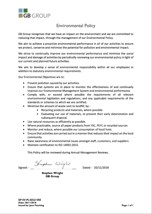 Environmental Policy