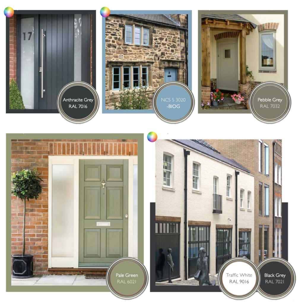 Finishes and colours for windows and doors