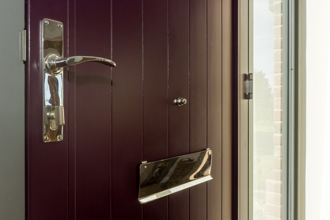 Secure locking system for George Barnsdale timber doors featured on an entrance door