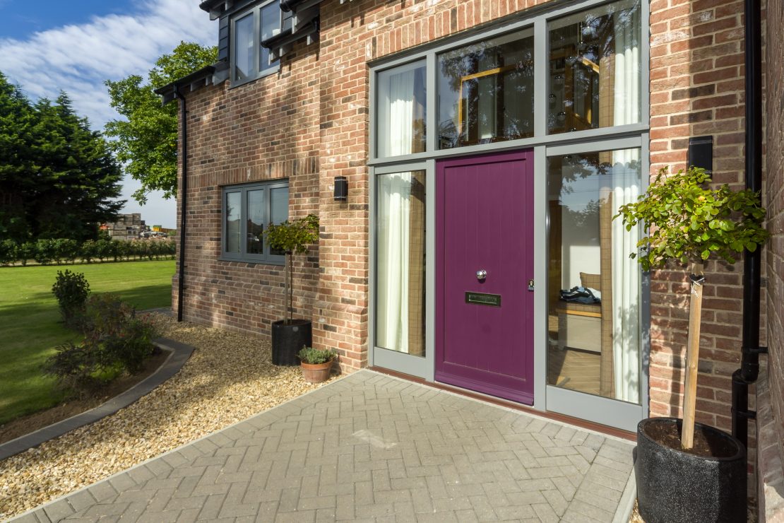 Front door to Lincolnshire home with the added security of the AV3 autolock.