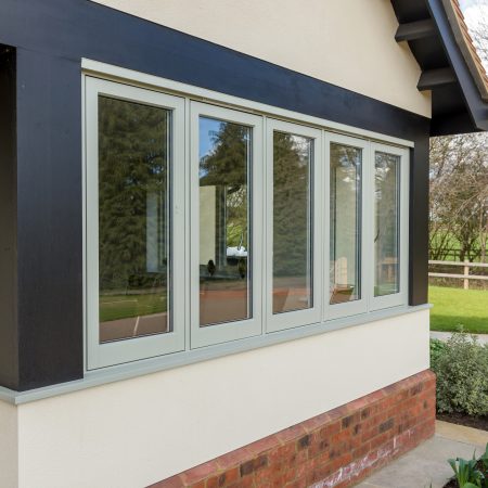 Normandy grey new build timber casement windows