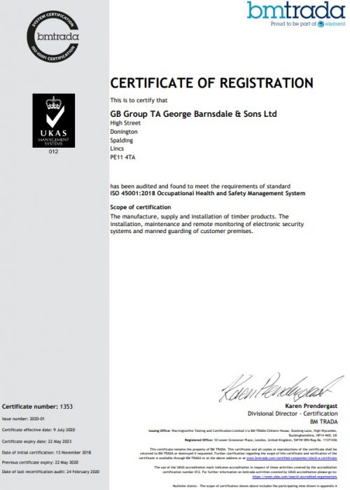 ISO 45001:2018 Occupational Health and Safety Management System