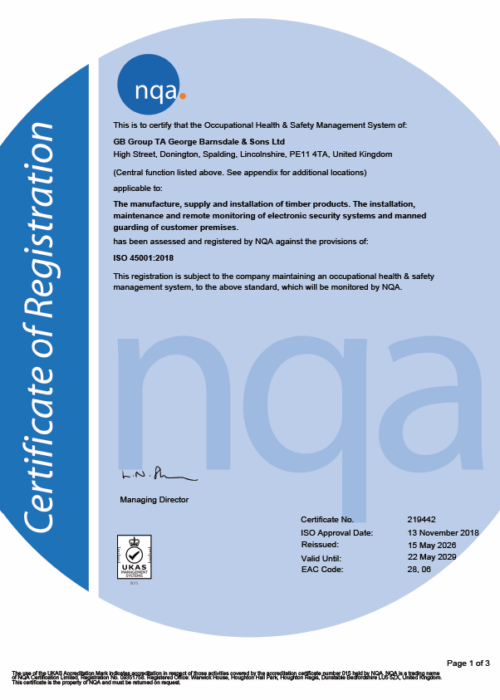 ISO 45001:2018 Occupational Health and Safety Management System